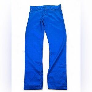 Ralph Lauren Purple Label Men’s Blue Slim Fit Linen-Cotton Jeans 37x33